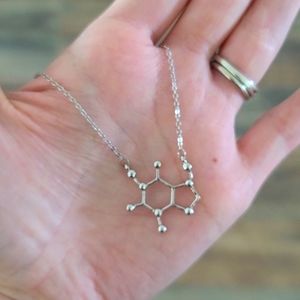 Caffeine Molecule Necklace